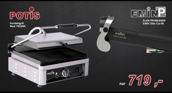 Paket Potis Kontaktgrill PK 2600 + EMIN Ultra Cut 80